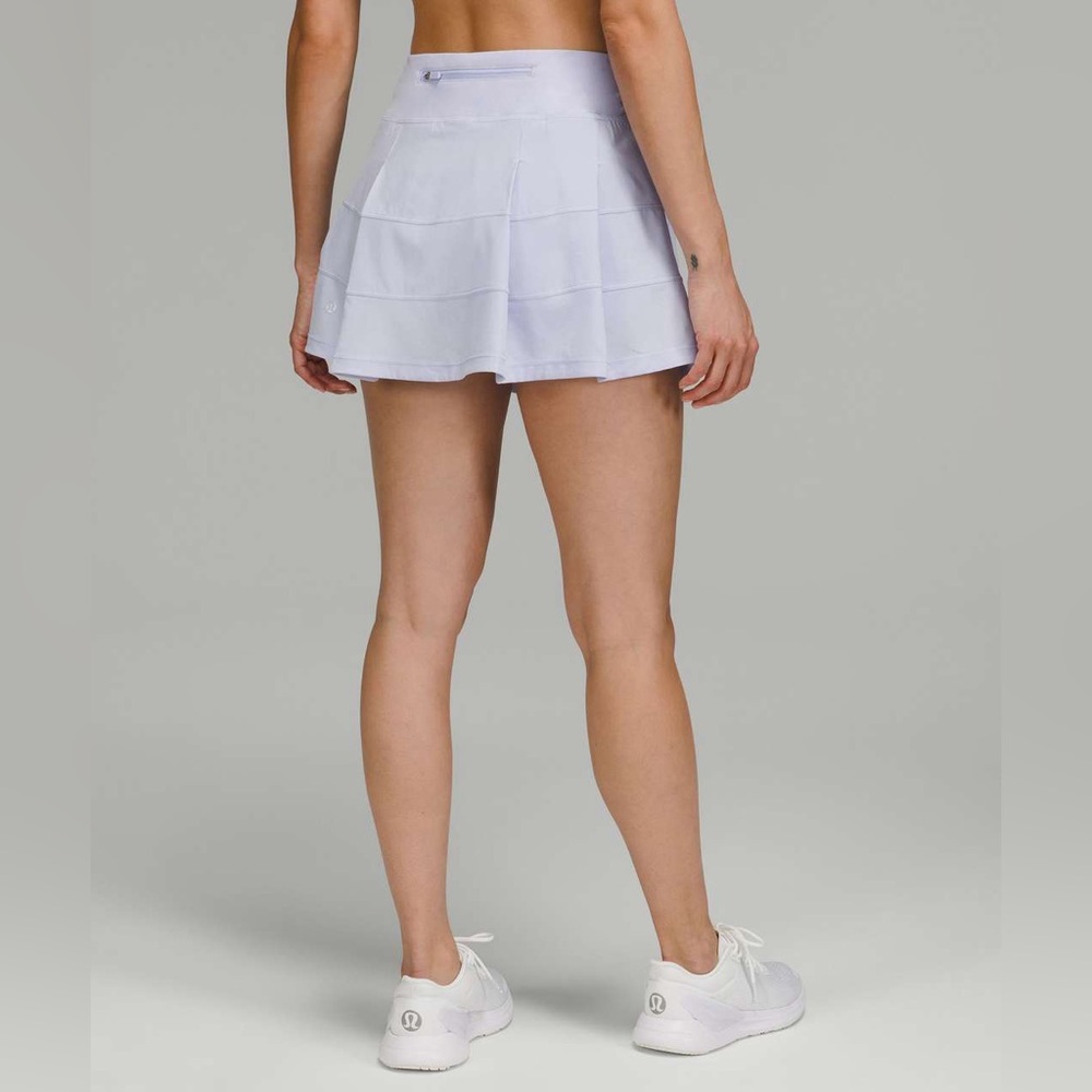 lululemon athletica lulu pastel blue pace rival mr skirt & align tank set pastel